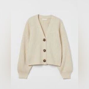 H&M Rib Knit Cardi, MED VEUC